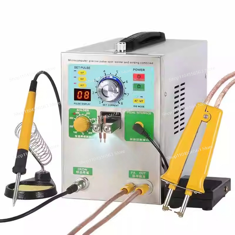 جهاز لحام نقطي أوتوماتيكي بالح - مراجعة Spot Welder 18650 Battery Pack وسعره